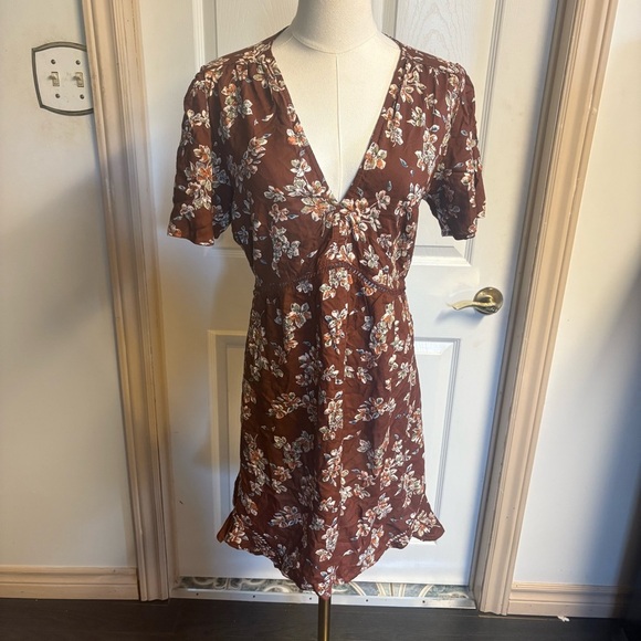 Angie Floral V-Neck Spring Summer Dress - Picture 1 of 3